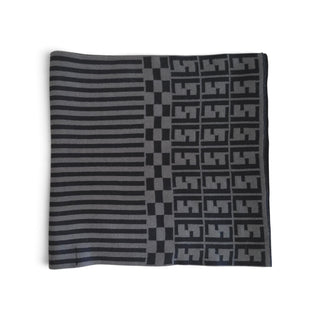 Fendi Grey black FF Monogram scarf
