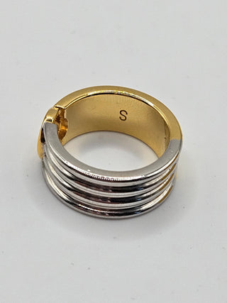 Fendi Gold-tone F is Fendi Two Tone Ring S sz