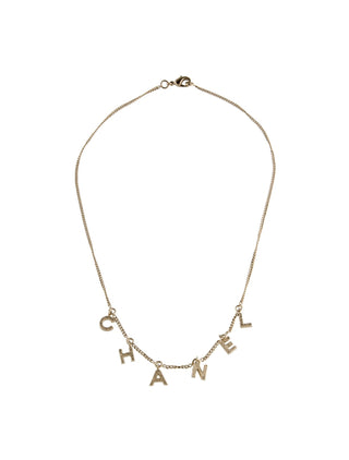 Chsnel Gold-tone CHANEL Logo Charm Necklace