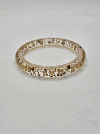 Louis Vuitton Resin Crystal Narrow Inclusion Bangle Bracelet