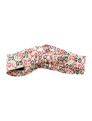 Gucci White Red Black Double GG Monogram Headband
