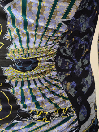 Emilio Pucci Purple Multicolor Signature Print Sexy dress 6 US sz