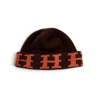 Hermès Brown H Logo Cashmere Beanie One size