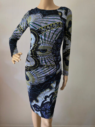 Emilio Pucci Purple Multicolor Signature Print Sexy dress 6 US sz