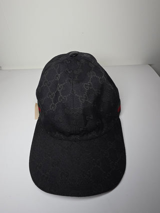 Gucci Black GG Monogram baseball cap M sz