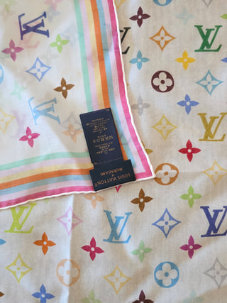 Louis Vuitton x Takashi Murakami LV Monogram Silk Scarf