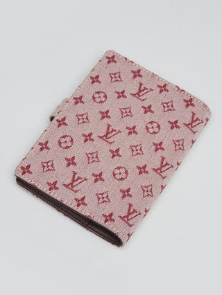 Louis Vuitton Burgundy Sepia Monogram Idylle Canvas Small Agenda Cover/Notebook