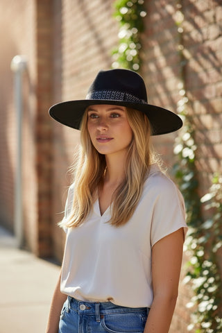Hermès Faubourg Wide Brim Velvet Hat 56 sz