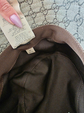 Gucci Beige brown GG Monogram bucket hat M sz