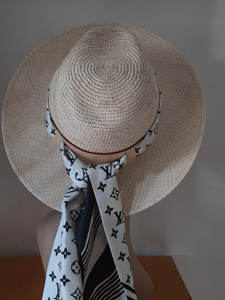 Louis Vuitton Beige Palm Abstract LV Monogram Wave Sun Hat M sz