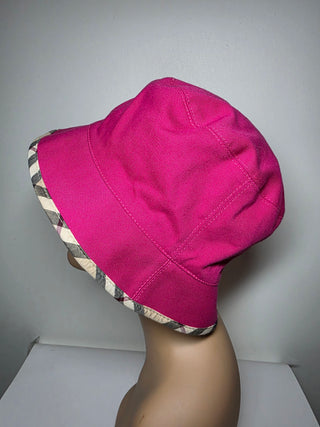 Burberry Pink Nova Check trim bucket hat L sz