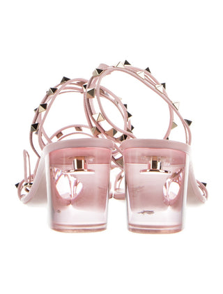 Valentino light pink Rockstud  PVC Sandals 39.5 sz