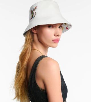 Louis Vuitton White LV x TM Reversible Superflat Bucket Hat
