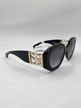 Chanel Black Butterfly Sunglasses Interlocking CC Logo Sunglasses