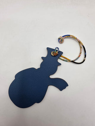 Hermès Brown Blue Petit H Snowman Bag Charm