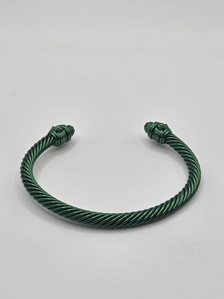 David Yurman dark green aluminum Renaissance cable cuff