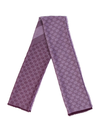 Gucci Purple Interlocking Logo Scarf