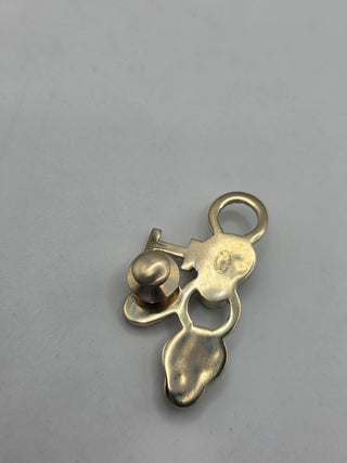 Chanel Gold-tone Faux Pearl Enamel I Love Coco Pin