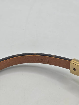 Louis Vuitton Brown LV Monogram LV Tribute Charm Bracelet 27 sz