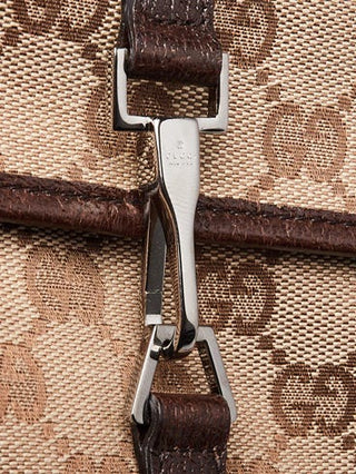 Gucci Beige Ebony GG Canvas Leather Waist Belt Bag