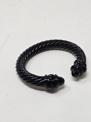 DAVID YURMAN Black Aluminum Renaissance Cable Cuff Bracelet