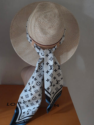 Louis Vuitton Beige Palm Abstract LV Monogram Wave Sun Hat M sz