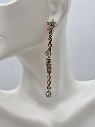 Christian Dior Gold-tone Crystal J'Adior Drop Earrings