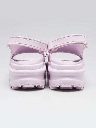 Gucci Purple Rubber Horsebit Platflorm Sandals 40 sz
