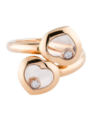 18K Happy Diamonds Hearts Ring
5 sz