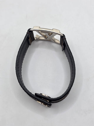 Louis Vuitton Brown leather LV Monogram Hockenheim Wrap Bracelet