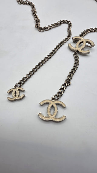 Chanel Silver-tone 2005 Interlocking CC Chain-Link Belt S sz