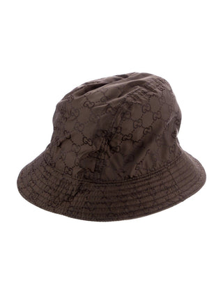 Authentic Gucci Brown GG Nylon Bucket Hat XL sz