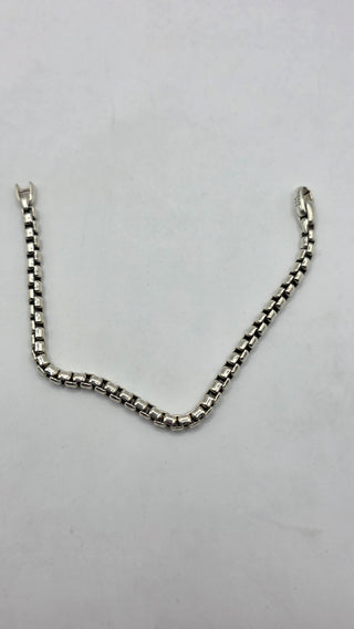 David Yurman Sterling Silver Box Chain Bracelet