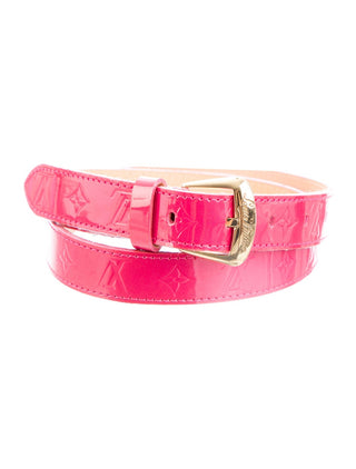 Louis Vuitton Pink Vernis LV Monogram belt S sz