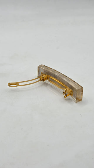Chanel Gold-tone Clesr Reflective CC Hair Clip