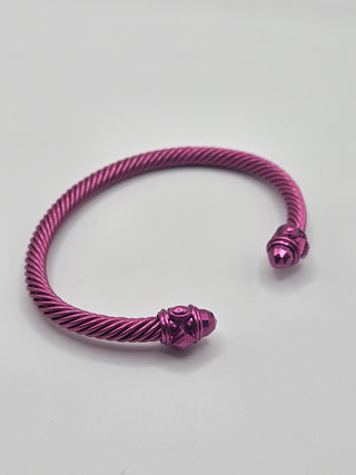 David Yurman Pink Aluminium Renaissance Classic Cable Bracelet