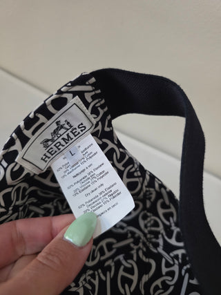 Hermès Blue Multicolor Logo Ilona Naoussa Cap L sz