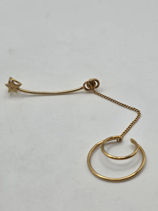 Christian Dior Gold-tone CD Logo Star Ear Climber