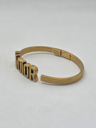 Christian Dior Gold-tone J'Adior Hinge Cuff Bracelet