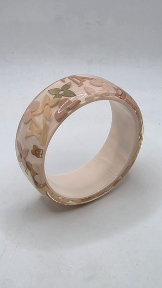 Louis Vuitton pink LV Monogram Resin Farandole Bangle Bracelet