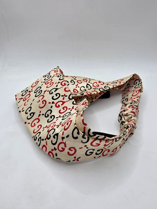 Gucci White Red Black Double GG Monogram Headband