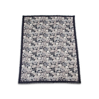 Chanel White Multicolor Interlocking CC Oversized Cashmere 2016 Scarf