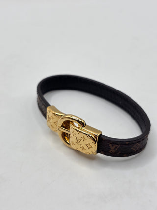 Louis Vuitton Brown Leather Fasten Your LV Bracelet