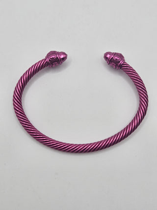 David Yurman Pink Aluminium Renaissance Classic Cable Bracelet