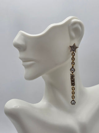 Christian Dior Gold-tone Crystal J'Adior Drop Earrings