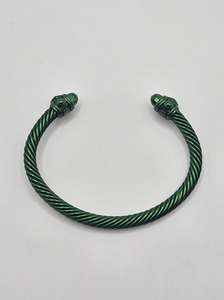 David Yurman dark green aluminum Renaissance cable cuff