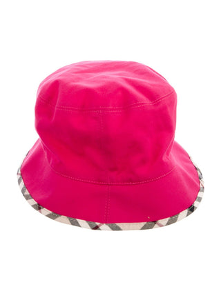Burberry Pink Nova Check trim bucket hat L sz