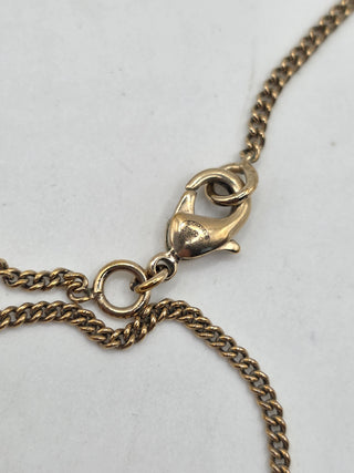 Chanel Gold-tone Faux Pearl  Strass CC Pendant Necklace