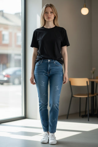 Chanel Interlocking CC Logo 2019 Skinny Leg Pants FR 40 sz