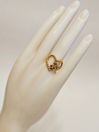 Louis Vuitton Sweet Monogram In My Heart Cocktail Ring 6 sz